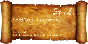 Szügyi Leonarda névjegykártya